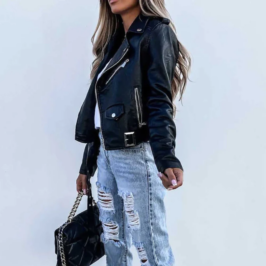 W&W Mode - Stylische Bikerjacke für Damen