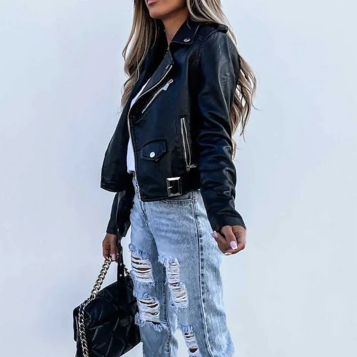 W&W Mode - Stylische Bikerjacke für Damen