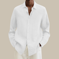 WW | Stilvolles Leinen Herrenhemd Mit Langen Ärmeln