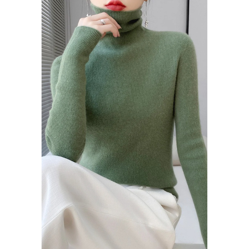 WW | Cashmere Pullover Damen Eleganter Rollkragenpullover aus Luxuswolle