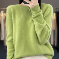 WW | Kaschmir Pullover Damen Runder Ausschnitt Weicher und Eleganter Strickpullover