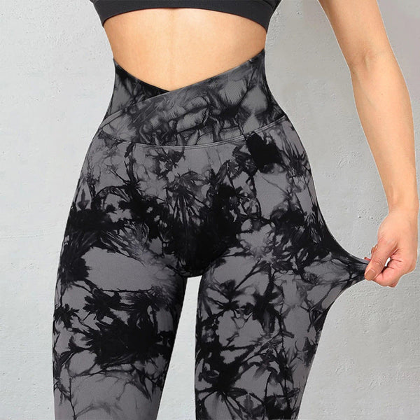 WOLFF | Langlebige nahtlose Tie Dye Leggings Frauen Yoga-Hosen