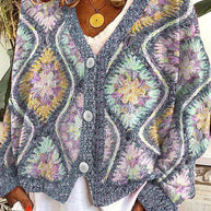 WW | Bedruckte Boho-Weste im Vintage-Stil