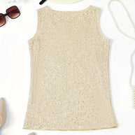 WW | Elegantes Ärmelloses Top mit Pailletten