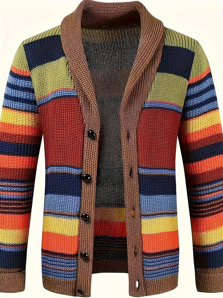 W&W Mode | Strickstrickjacke mit bunten Streifen