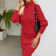 WW | Kuscheliges Rollkragen-Strickkleid Für Winterwärme