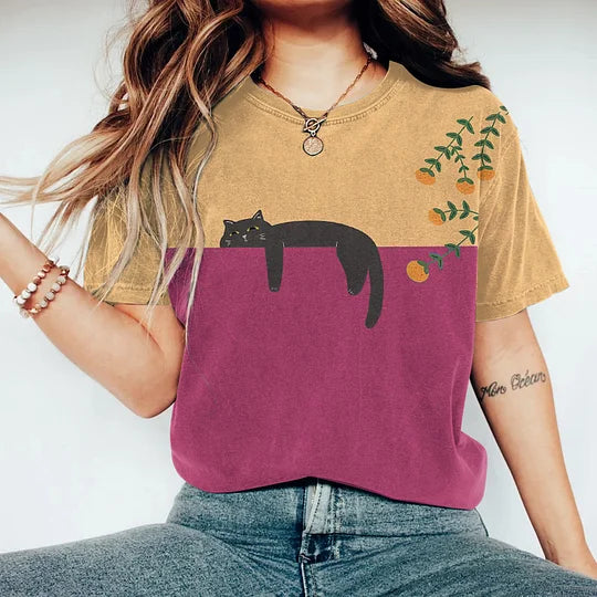 WW | Stylisches Zweifarbiges T-Shirt
