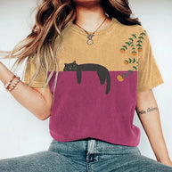 WW | Stylisches Zweifarbiges T-Shirt