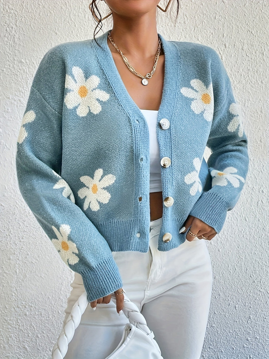 W&W Mode | mit Blumenmuster und langen Ärmeln Für Frauen