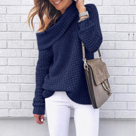 Damen Strickpullover mit schulterfreiem Design und strukturierter Textur WW