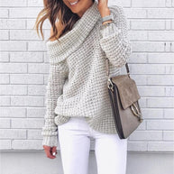 Damen Strickpullover mit schulterfreiem Design und strukturierter Textur WW