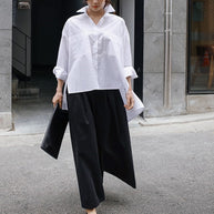 Damen Oversized Bluse mit strukturiertem Schnitt und modischen Ärmeln WW