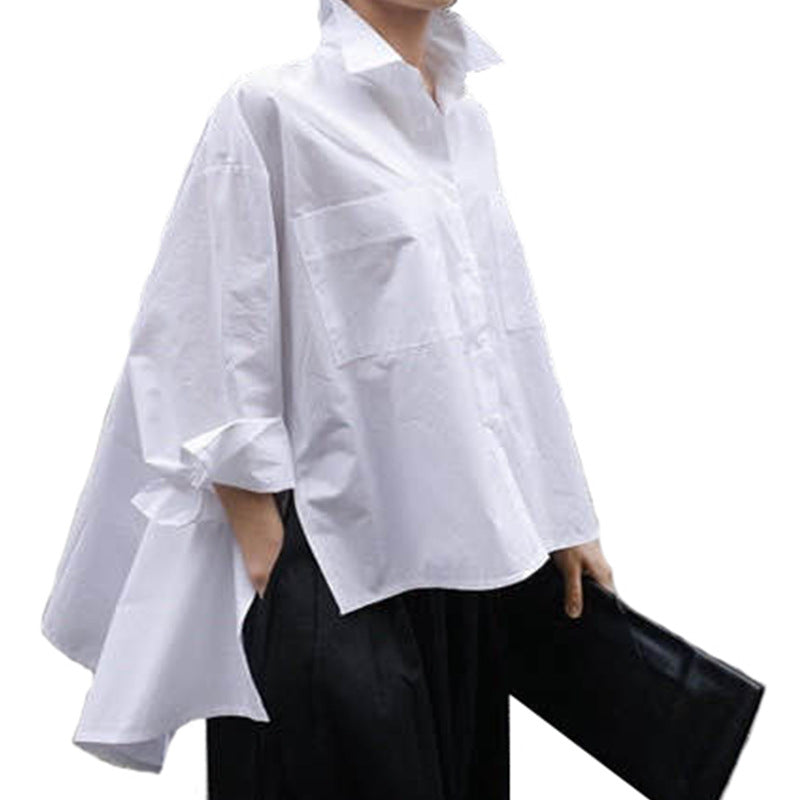 Damen Oversized Bluse mit strukturiertem Schnitt und modischen Ärmeln WW