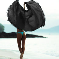 Damen Strandtuch mit Quasten WW