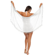 Damen Strandtuch mit Quasten WW