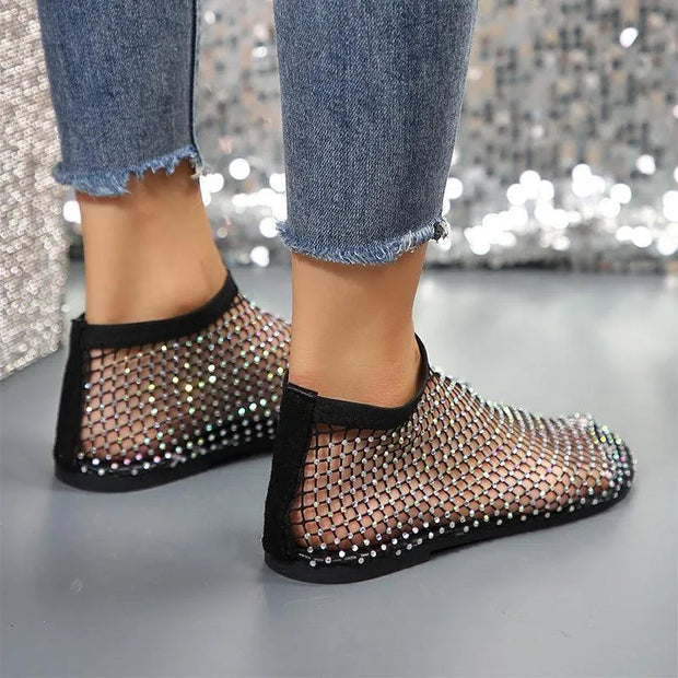 WW | Flatsandalen mit Strass-Design
