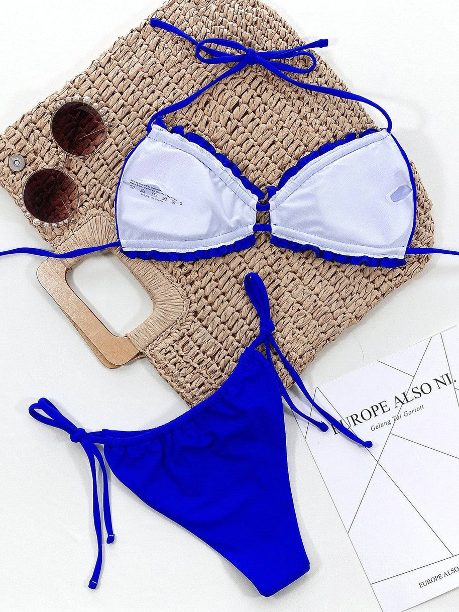 WW | Rüschentrill Halterneck Bikini Set