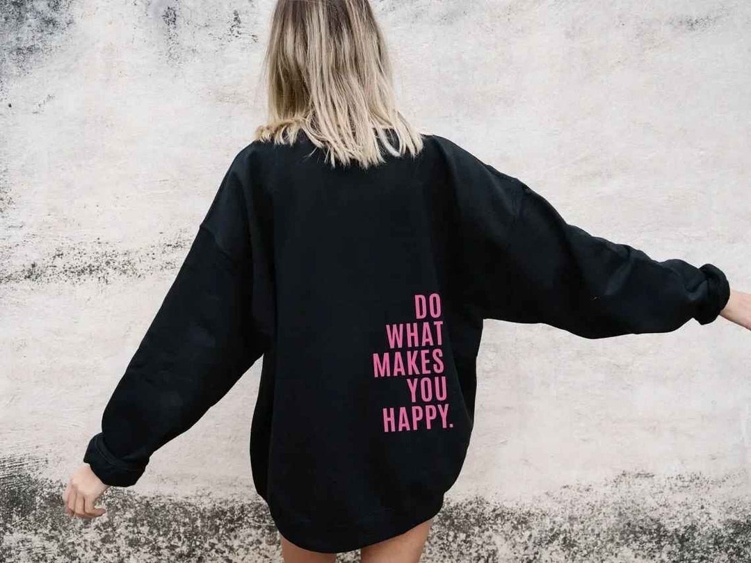 W&W Mode - Damen Hoodie - Lässiger Streetstyle mit Schriftzug