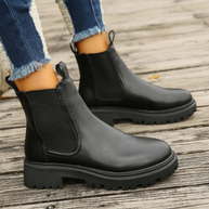 WW | Damen Chelsea Boots aus Leder mit Zugschlaufen