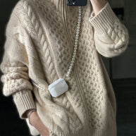 WW | Strickjacke mit hohem Halsausschnitt