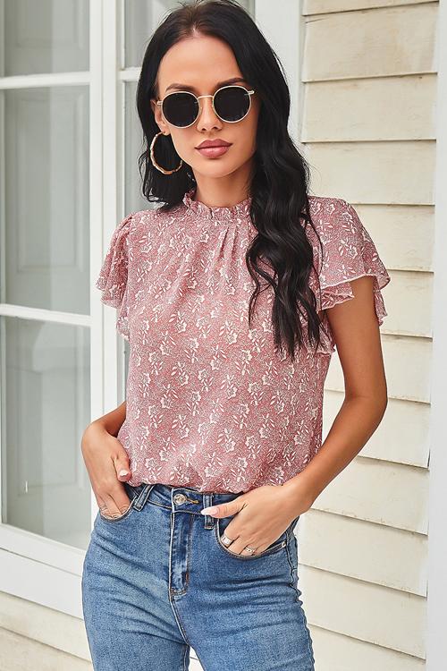WW | Walking On Sunshine Blumenbedrucktes Smocked Top