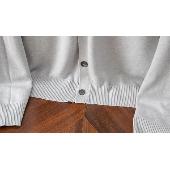 W&W Mode | Herren Strickjacke Mit Knöpfen, Leichter Stoff, Klassischer V-ausschnitt