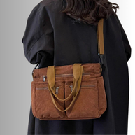WW | Cord Schultertasche Mit Mehreren Taschen Für Damen