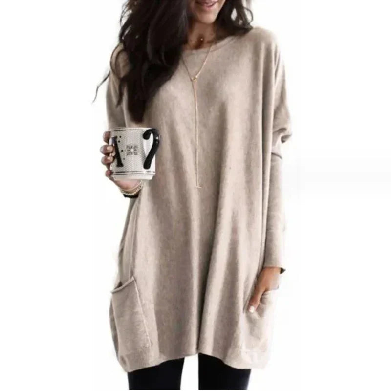WW - Damen Oversized-Tunika Pullover für entspannten Komfort