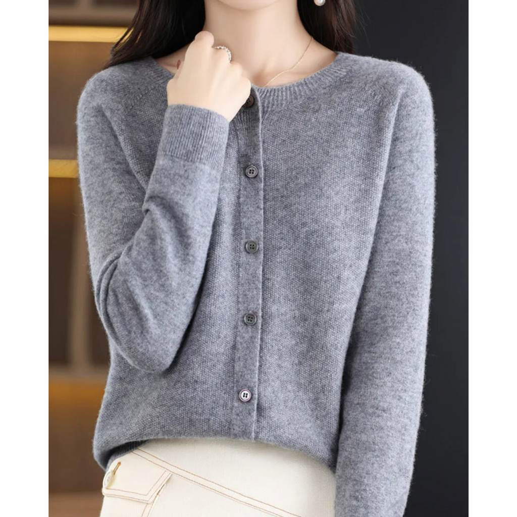 Wolff Damen Rundhals Cardigan Pullover