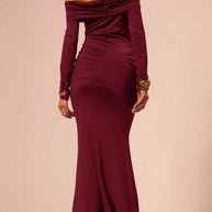WW | Rosiedress Off Shoulder Knoten Front Bodycon Maxi Party Kleid