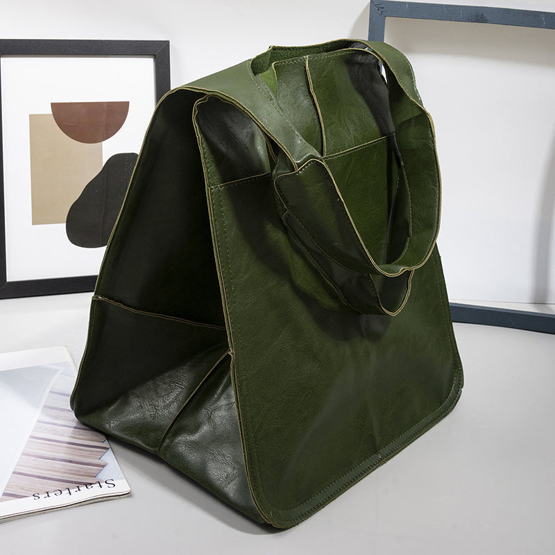 W&W Mode | Überdimensionale Leder Schultertasche für Damen
