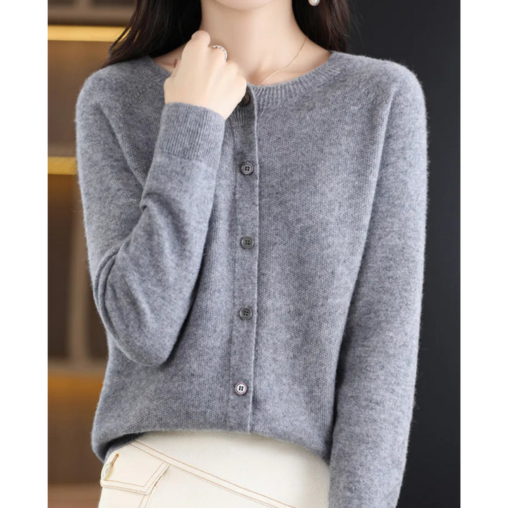 W&W Mode Damen Rundhals Cardigan Pullover
