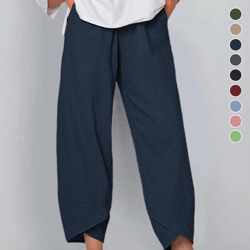 WW | Damenhose Leichte Baumwoll Und Leinen Damen Sommer Komfort