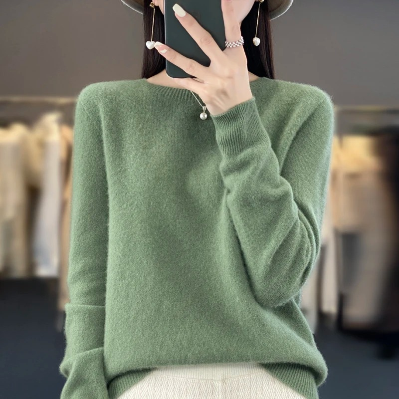 W&W Mode | Cashmere Pullover Damen Stilvoller Rundhals, Weich & Komfortabel