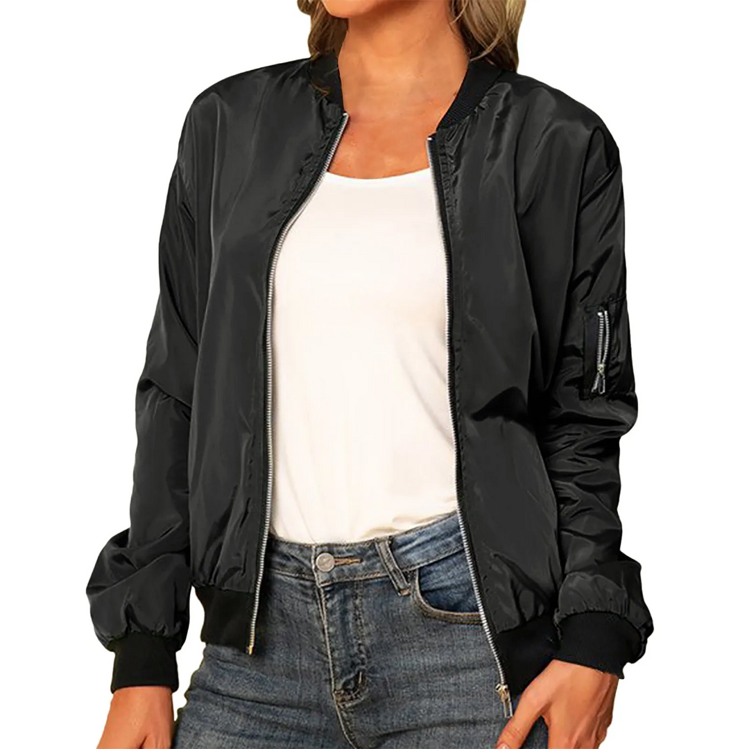 W&W Mode | Klassisches Lässiges Bomberjacke Damen