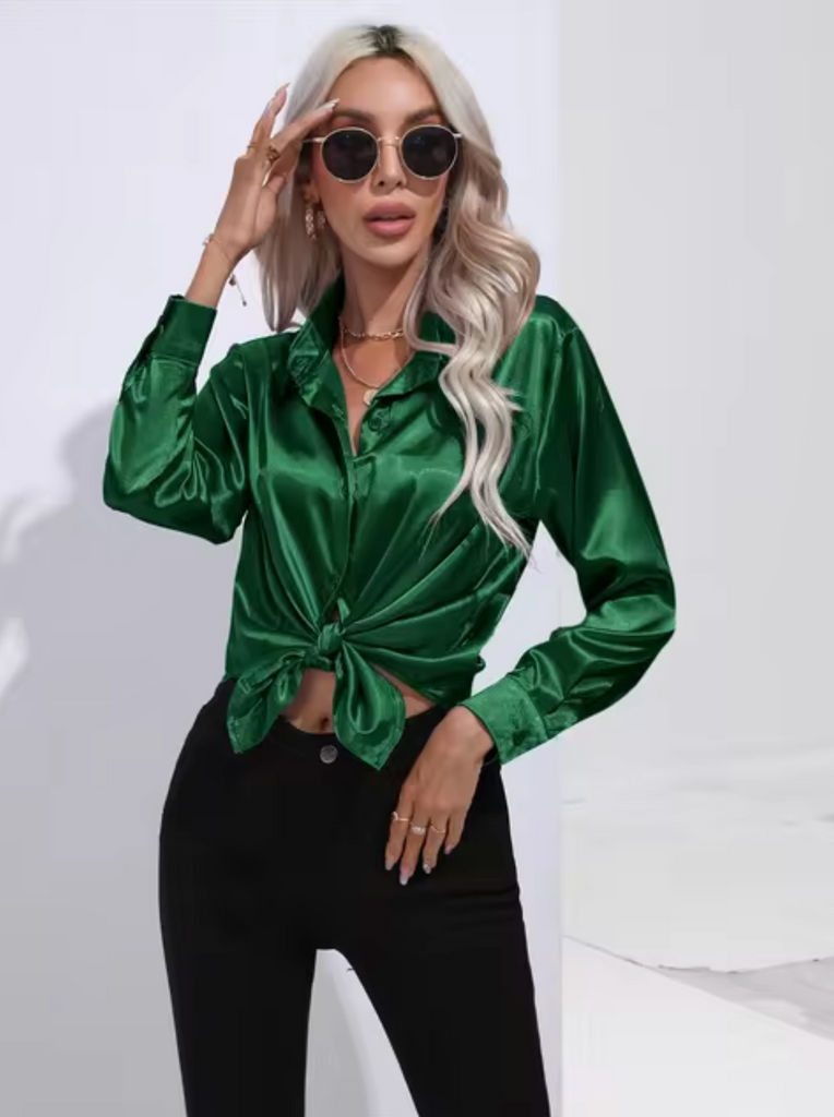 WW | Luxe Bluse Mit Langen Ärmeln