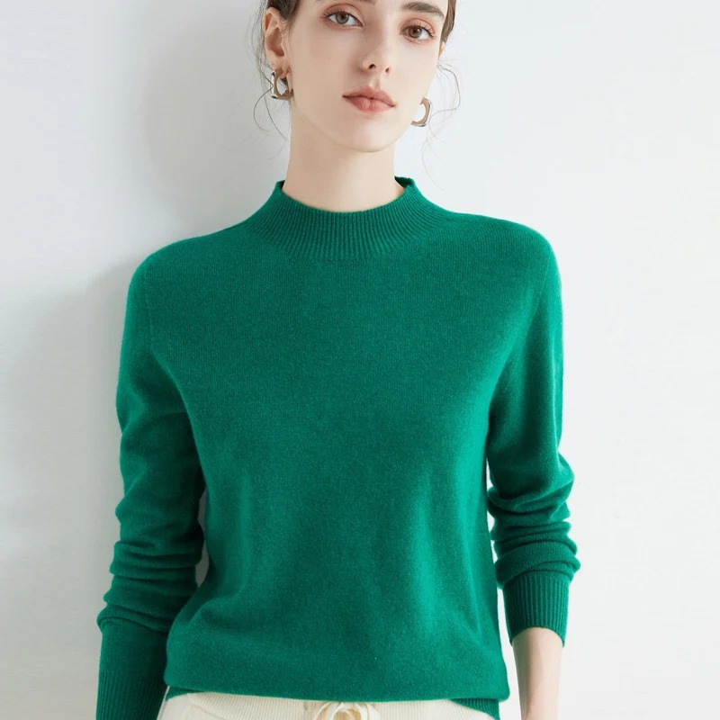 W&W Mode | Cashmere Pullover Damen Rundhals Weicher und Leichter Strickpullover