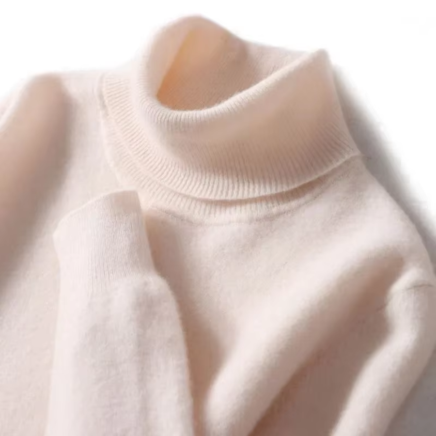 WW | Herren Wollpullover Mit Rollkragen Und Schlankem Design