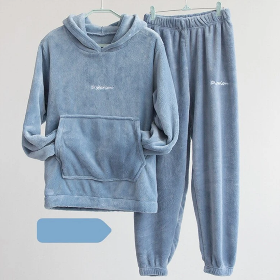 W&W Mode | Bequemer Fleece Hausanzug für Zuhause