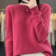 WW | Kaschmir Pullover Damen Runder Ausschnitt Weicher und Eleganter Strickpullover