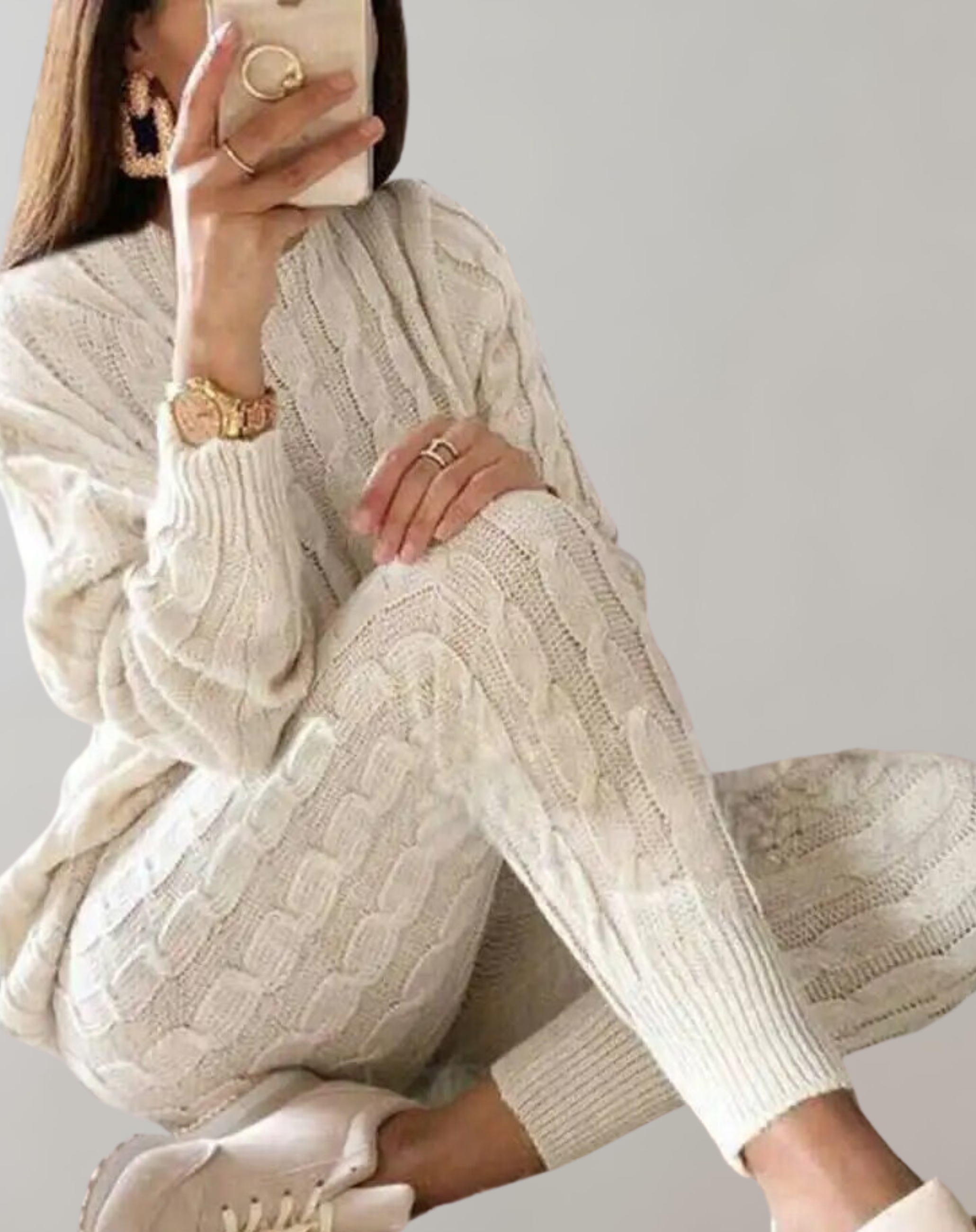 WW - Strick-Schulter-Hosen-Set