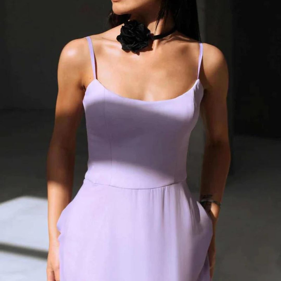 WW | Volant-Bustier-Midikleid