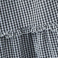 WW | Gestuftes Gingham-Midirock mit Rüschendetail
