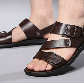 WW | Sandalen Aus Spaltleder Mit Schnalle