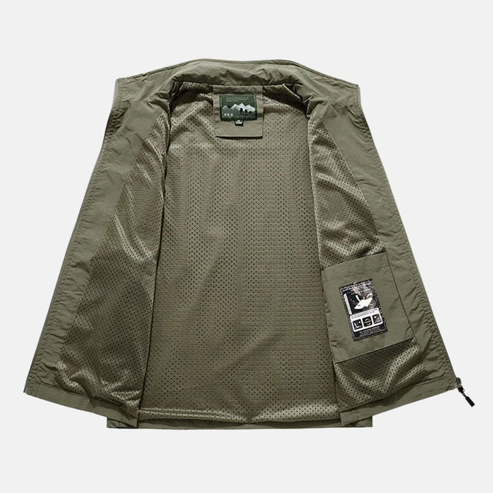 W&W Mode | Leichte Multifunktionsweste mit Taschen für Herren für den Outdoor-Einsatz