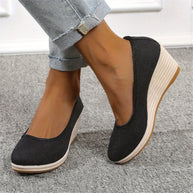 WW | Atmungsaktive Slipper Mit Keilabsatz Schuhen