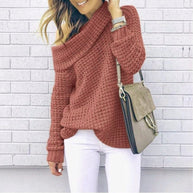 Damen Strickpullover mit schulterfreiem Design und strukturiertem Muster WW