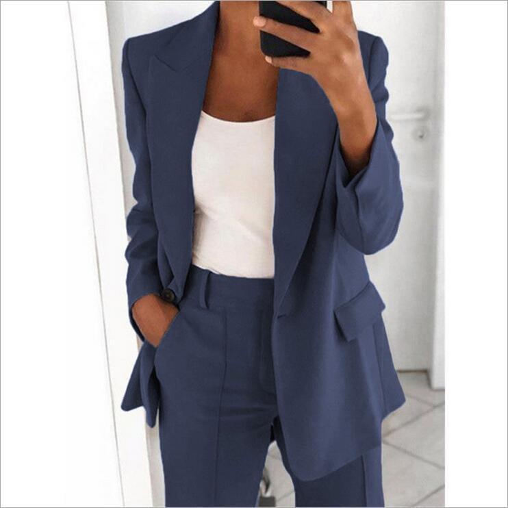 WW | Eleganter Damenblazer Mit Polo Kragen
