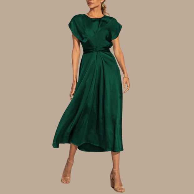 WW | Wickel-Midikleid mit Kappenärmeln