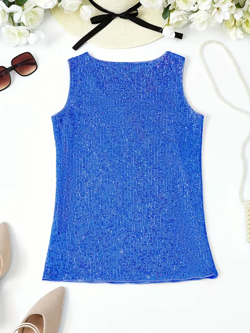 WW | Elegantes Ärmelloses Top mit Pailletten